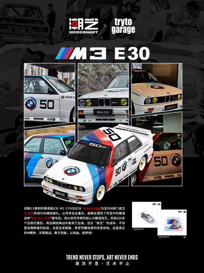 [PRE-ORDER] Sắp ra mắt tháng 01/2026 Mô hình Xe TaoYi MD & trytogarage Hợp tác 1:64 BMW E30 M3 DTM