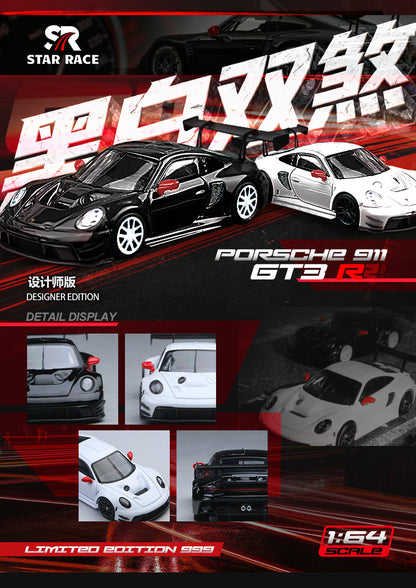 [PRE-ORDER] Mô hình xe SR 1:64 Porsche 911 GT3 R Black & White Duo