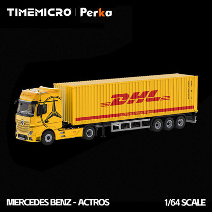 Mô hình xe TimeMicro & Perka 1:64 Mercedes- Benz Actros Container Xe tải hợp kim