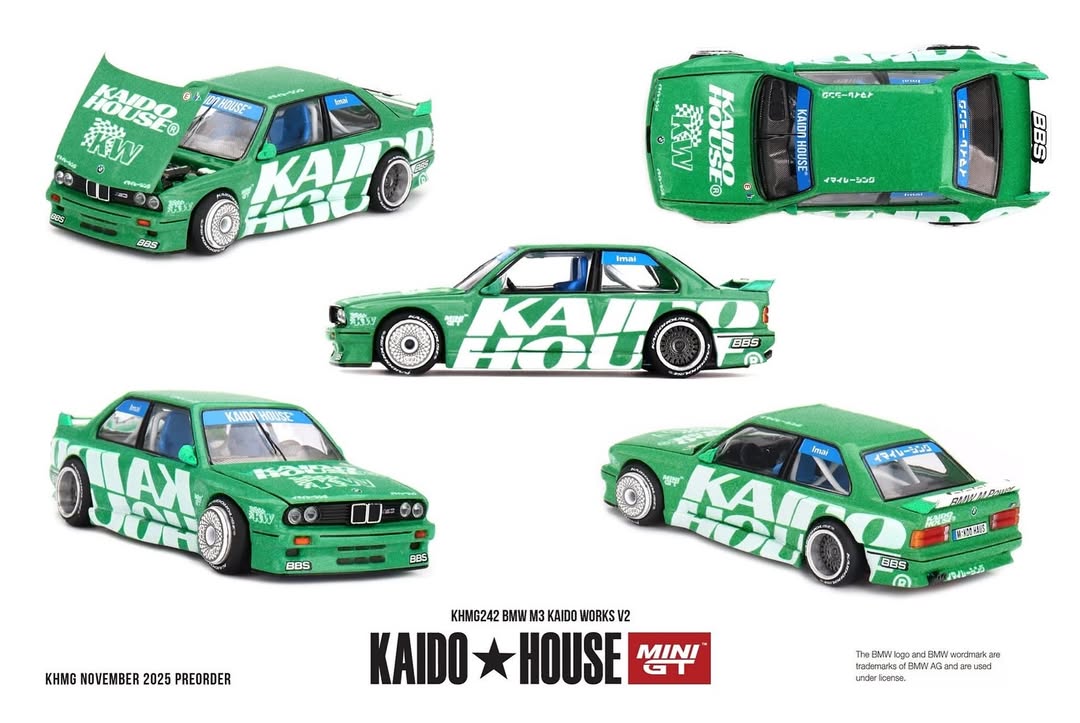 Sắp ra mắt Tháng 05/2026 mô hình xe Mini GT Kaido House 1:64 BMW M3 Kaido Works V2 KHMG242