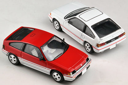 Mô hình xe Tomyca Limited Vintage TLV 1:64 Honda Ballade Sports CR-X 1.5i (red/silver) | LV-N124a