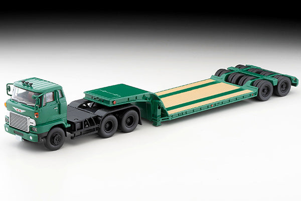 Mô hình xe Tomyca Limited Vintage TLV 1:64 Hino HH341 Heavy Equipment Transport Trailer (Green) | LV-N173b
