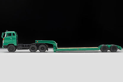 Mô hình xe Tomyca Limited Vintage TLV 1:64 Hino HH341 Heavy Equipment Transport Trailer (Green) | LV-N173b