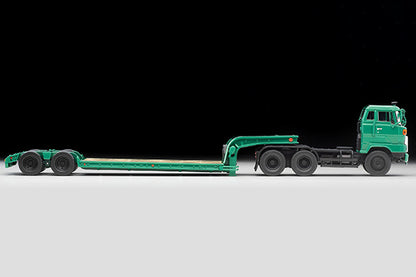 Mô hình xe Tomyca Limited Vintage TLV 1:64 Hino HH341 Heavy Equipment Transport Trailer (Green) | LV-N173b