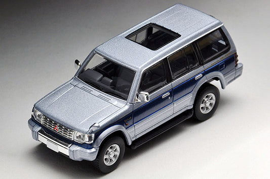 Mô hình xe Tomyca Limited Vintage TLV 1:64 Pajero Super Exceed Z (silver/blue) | LV-N189b