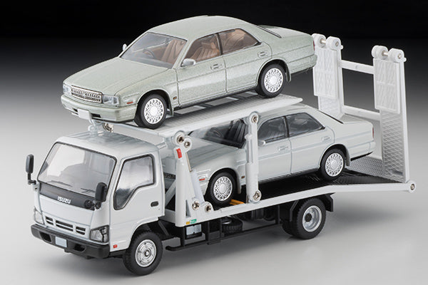 Mô hình xe Tomyca Limited Vintage TLV 1:64 Isuzu Elf Hanamidai Automobile Safety Loader Big Wide (White) | LV-N191a