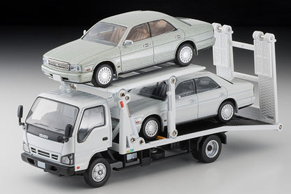 Mô hình xe Tomyca Limited Vintage TLV 1:64 Isuzu Elf Hanamidai Automobile Safety Loader Big Wide (White) | LV-N191a