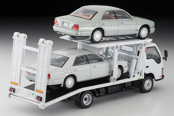 Mô hình xe Tomyca Limited Vintage TLV 1:64 Isuzu Elf Hanamidai Automobile Safety Loader Big Wide (White) | LV-N191a