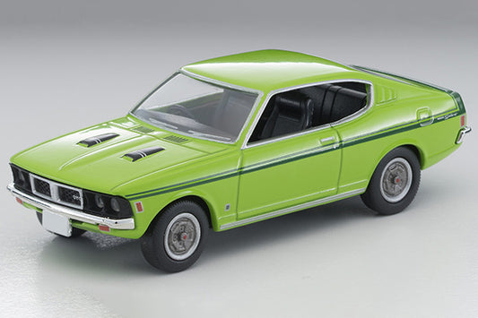 Mô hình xe Tomyca Limited Vintage TLV 1:64 Mitsubishi Colt Galant GTO MR 1970 model (yellow green) | LV-N204d