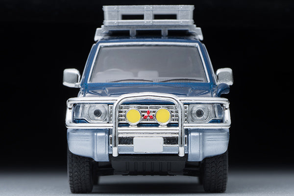 Mô hình xe Tomyca Limited Vintage TLV 1:64 Mitsubishi Pajero Mid Roof Wide VR (with optional parts) 1994 model (blue/silver) | LV-N206a