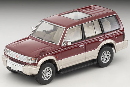 Mô hình xe Tomyca Limited Vintage TLV 1:64 Mitsubishi Pajero Mid Roof Wide VR (Red/Beige) 1996 model | LV-N206b
