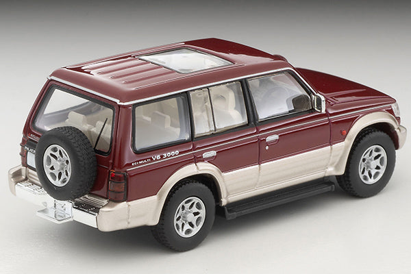Mô hình xe Tomyca Limited Vintage TLV 1:64 Mitsubishi Pajero Mid Roof Wide VR (Red/Beige) 1996 model | LV-N206b