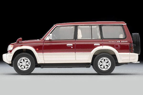 Mô hình xe Tomyca Limited Vintage TLV 1:64 Mitsubishi Pajero Mid Roof Wide VR (Red/Beige) 1996 model | LV-N206b