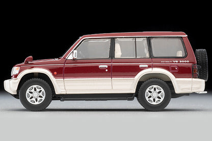 Mô hình xe Tomyca Limited Vintage TLV 1:64 Mitsubishi Pajero Mid Roof Wide VR (Red/Beige) 1996 model | LV-N206b