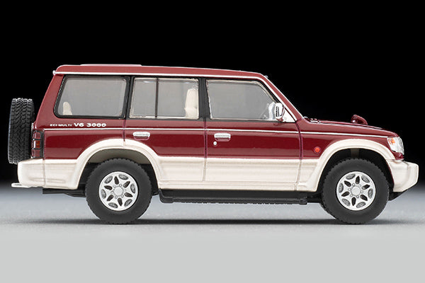 Mô hình xe Tomyca Limited Vintage TLV 1:64 Mitsubishi Pajero Mid Roof Wide VR (Red/Beige) 1996 model | LV-N206b