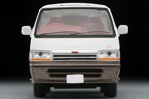 Mô hình xe Tomyca Limited Vintage TLV 1:64 Toyota Hiace Wagon 2.4 Super Custom Limited 1992 model (white/brown) | LV-N208a