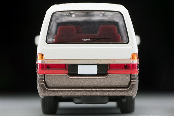 Mô hình xe Tomyca Limited Vintage TLV 1:64 Toyota Hiace Wagon 2.4 Super Custom Limited 1992 model (white/brown) | LV-N208a