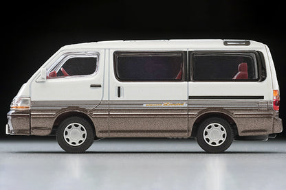 Mô hình xe Tomyca Limited Vintage TLV 1:64 Toyota Hiace Wagon 2.4 Super Custom Limited 1992 model (white/brown) | LV-N208a