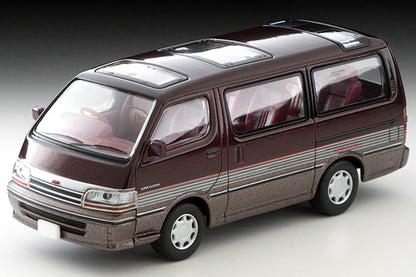 Mô hình xe Tomyca Limited Vintage TLV 1:64 Toyota Hiace Wagon Super Custom 1992 Model (Dark Red/Brown) | LV-N208b