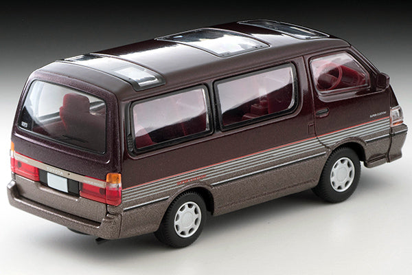 Mô hình xe Tomyca Limited Vintage TLV 1:64 Toyota Hiace Wagon Super Custom 1992 Model (Dark Red/Brown) | LV-N208b