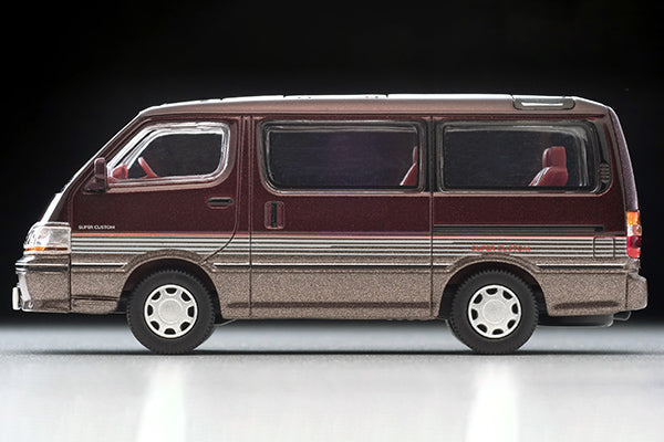 Mô hình xe Tomyca Limited Vintage TLV 1:64 Toyota Hiace Wagon Super Custom 1992 Model (Dark Red/Brown) | LV-N208b