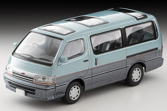 Mô hình xe Tomyca Limited Vintage TLV 1:64 Toyota Hiace Wagon Super Custom (light blue/navy) | LV-N208c