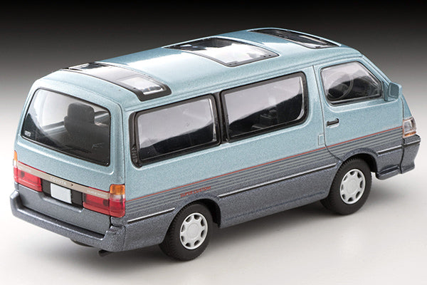 Mô hình xe Tomyca Limited Vintage TLV 1:64 Toyota Hiace Wagon Super Custom (light blue/navy) | LV-N208c