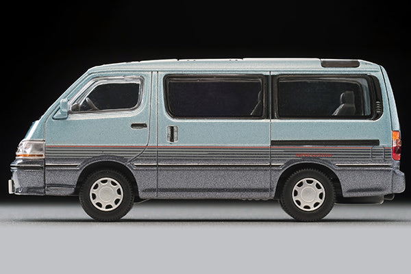 Mô hình xe Tomyca Limited Vintage TLV 1:64 Toyota Hiace Wagon Super Custom (light blue/navy) | LV-N208c