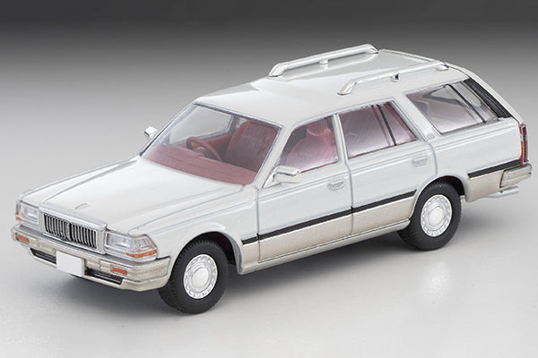 Mô hình xe Tomyca Limited Vintage TLV 1:64 Nissan Cedric Wagon V20E SGL Limited (white/silver) | LV-N209a