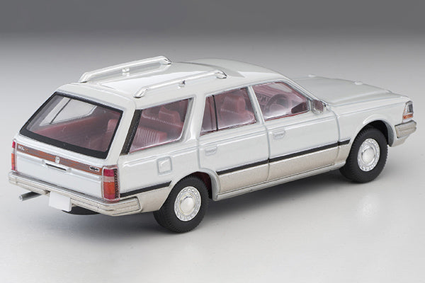 Mô hình xe Tomyca Limited Vintage TLV 1:64 Nissan Cedric Wagon V20E SGL Limited (white/silver) | LV-N209a
