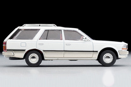 Mô hình xe Tomyca Limited Vintage TLV 1:64 Nissan Cedric Wagon V20E SGL Limited (white/silver) | LV-N209a