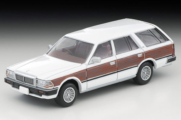 Mô hình xe Tomyca Limited Vintage TLV 1:64 Nissan Cedric Wagon V20E GL Custom Specification (White/Wood Grain) | LV-N209c