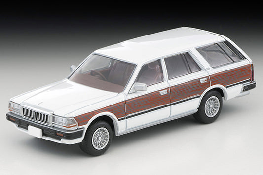Mô hình xe Tomyca Limited Vintage TLV 1:64 Nissan Cedric Wagon V20E GL Custom Specification (White/Wood Grain) | LV-N209c