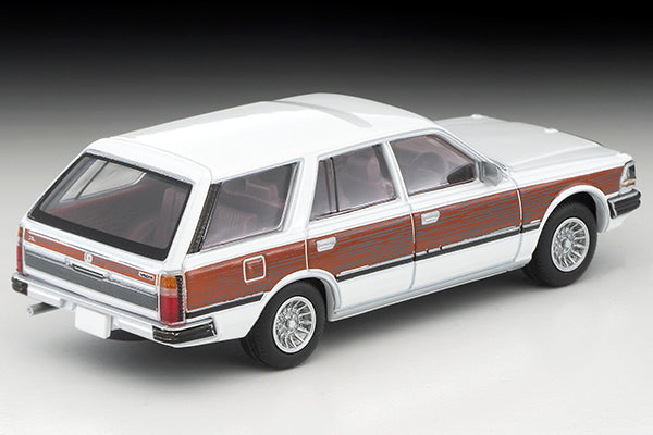 Mô hình xe Tomyca Limited Vintage TLV 1:64 Nissan Cedric Wagon V20E GL Custom Specification (White/Wood Grain) | LV-N209c