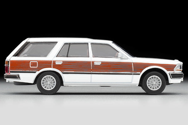 Mô hình xe Tomyca Limited Vintage TLV 1:64 Nissan Cedric Wagon V20E GL Custom Specification (White/Wood Grain) | LV-N209c