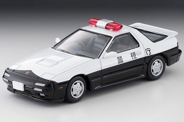 Mô hình xe Tomyca Limited Vintage TLV 1:64 Mazda Savanna RX-7 Patrol Car (Metropolitan Police Department) | LV-N214a