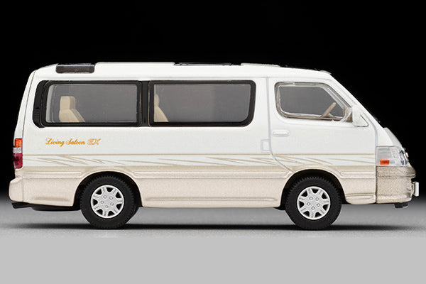 Mô hình xe Tomyca Limited Vintage TLV 1:64 Toyota Hiace Wagon Living Saloon EX 2002 model (white/beige) | LV-N216a
