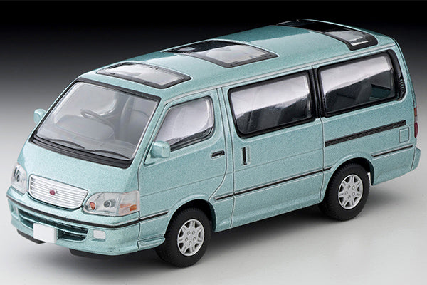 Mô hình xe Tomyca Limited Vintage TLV 1:64 Toyota Hiace Wagon Super Custom G 2002 model (light green) | LV-N216b