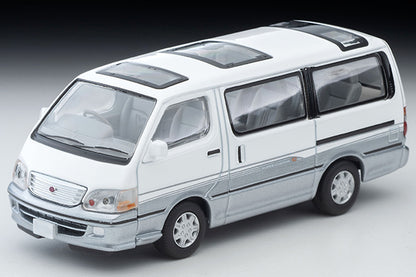 Mô hình xe Tomyca Limited Vintage TLV 1:64 Toyota Hiace Wagon Super Custom G (white/silver) 2001 model | LV-N216d