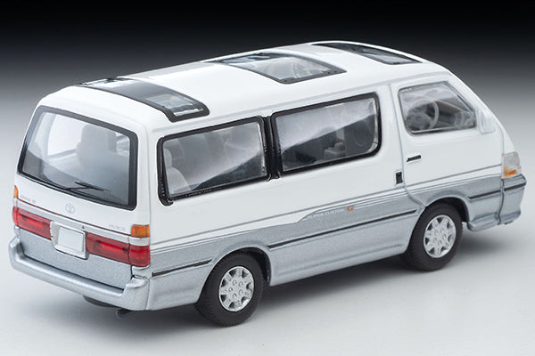 Mô hình xe Tomyca Limited Vintage TLV 1:64 Toyota Hiace Wagon Super Custom G (white/silver) 2001 model | LV-N216d