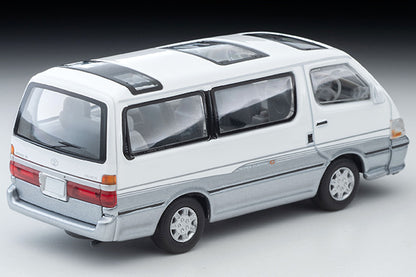 Mô hình xe Tomyca Limited Vintage TLV 1:64 Toyota Hiace Wagon Super Custom G (white/silver) 2001 model | LV-N216d