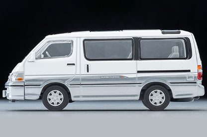 Mô hình xe Tomyca Limited Vintage TLV 1:64 Toyota Hiace Wagon Super Custom G (white/silver) 2001 model | LV-N216d