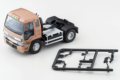 Mô hình xe Tomyca Limited Vintage TLV 1:64 Isuzu 810EX Car Transporter (Antiko ASZ022 Vehicle Transport Trailer) (Brown) | LV-N225c