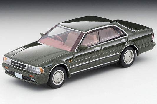 Mô hình xe Tomyca Limited Vintage TLV 1:64 Nissan Gloria 4-door HT V20 Twin Cam Turbo Gran Turismo Super SV 1988 model (green) | LV-N233a