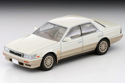 Mô hình xe Tomyca Limited Vintage TLV 1:64 Nissan Laurel Twin Cam 24V Turbo Medalist Club L (White/Gold) | LV-N238b
