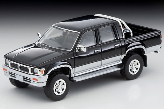 Mô hình xe Tomyca Limited Vintage TLV 1:64 Toyota Hilux 4WD Pickup Double Cab SSR-X Optional (Black/Silver) 1995 Model | LV-N255c