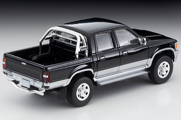 Mô hình xe Tomyca Limited Vintage TLV 1:64 Toyota Hilux 4WD Pickup Double Cab SSR-X Optional (Black/Silver) 1995 Model | LV-N255c