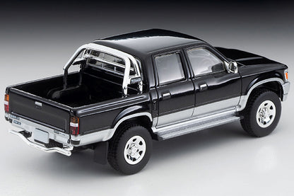 Mô hình xe Tomyca Limited Vintage TLV 1:64 Toyota Hilux 4WD Pickup Double Cab SSR-X Optional (Black/Silver) 1995 Model | LV-N255c