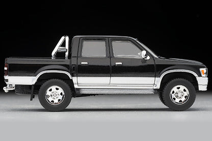 Mô hình xe Tomyca Limited Vintage TLV 1:64 Toyota Hilux 4WD Pickup Double Cab SSR-X Optional (Black/Silver) 1995 Model | LV-N255c
