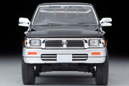 Mô hình xe Tomyca Limited Vintage TLV 1:64 Toyota Hilux 4WD Pickup Double Cab SSR-X Optional (Black/Silver) 1995 Model | LV-N255c